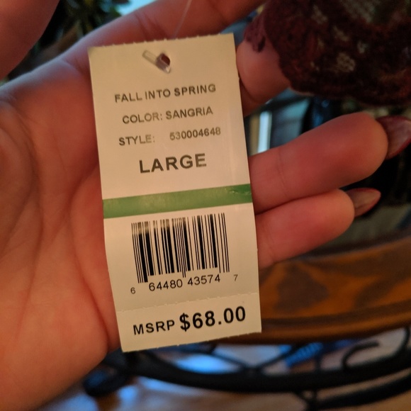 One world brand maroon sweater size large - Picture 2 of 4